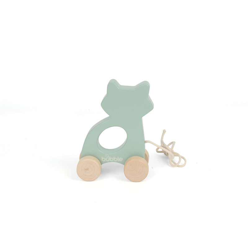 Bubble Wooden Raccoon Pull Along Toy Bubble