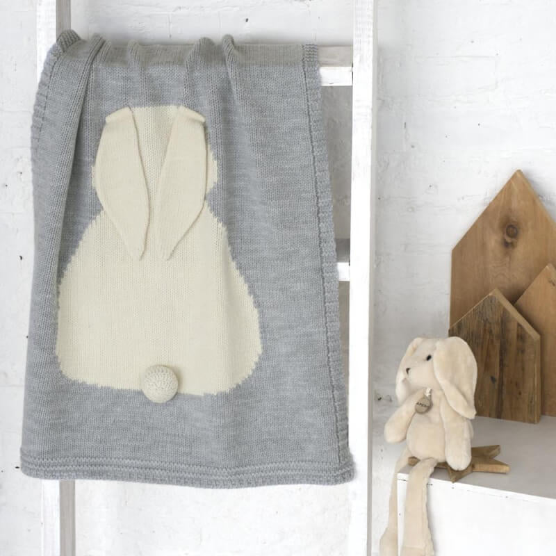 Apero Bunny Blanket (Light Grey)