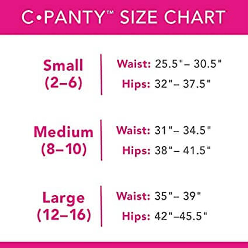 UpSpring C-Panty C-Section Recovery Underwear - Classic Waist - Black