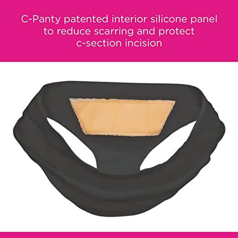 UpSpring C-Panty C-Section Recovery Underwear - Classic Waist - Black