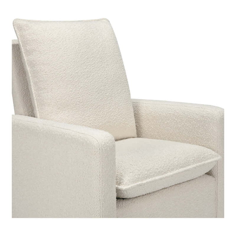 Babyletto Cali Pillowback Swivel Glider - Ivory Boucle with Gold Base