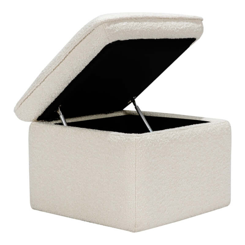 Babyletto Cali Storage Ottoman - Ivory Boucle