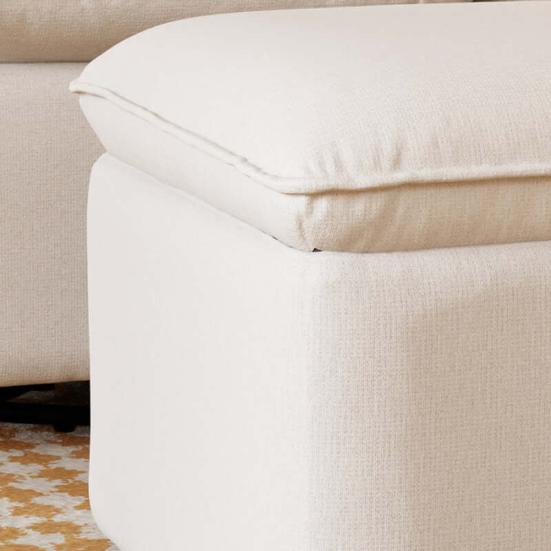 Babyletto Cali Storage Ottoman - Performance Cream Eco-Weave