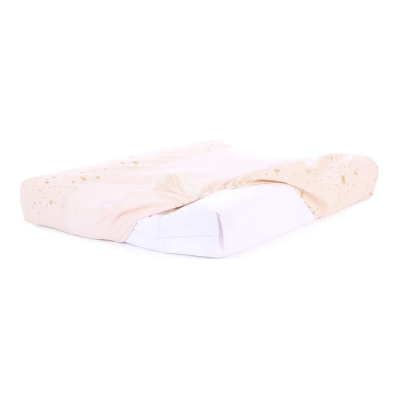Nobodinoz Calma Changing Mat Cover - Gold Stella / Dream Pink