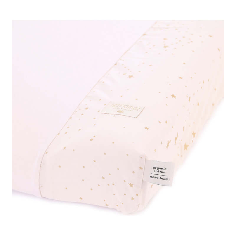 Nobodinoz Calma Changing Mat Cover - Gold Stella / Dream Pink