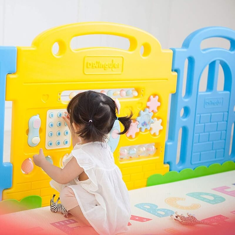 Dwinguler Castle Kids Playpen - Rainbow 240 x 150cm