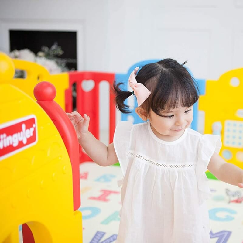 Dwinguler Castle Kids Playpen - Rainbow 240 x 150cm