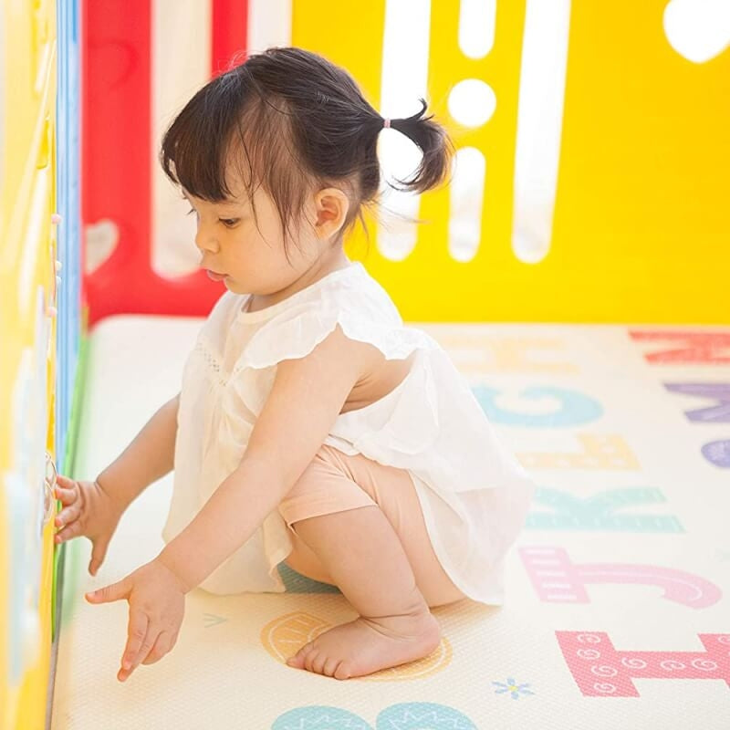 Dwinguler Castle Kids Playpen - Rainbow 240 x 150cm