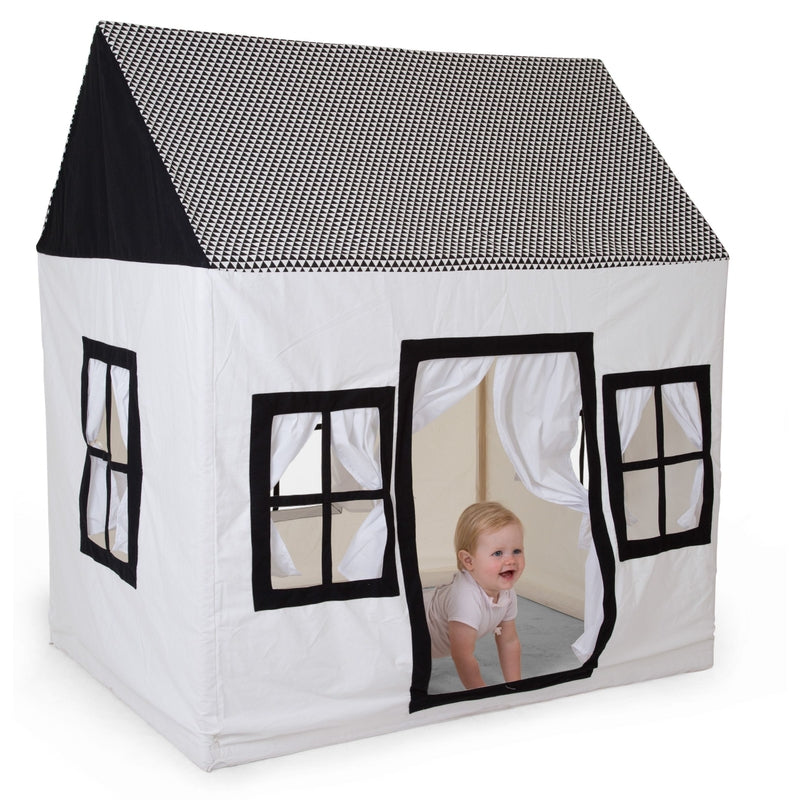 Childhome Cotton Big House - Black & White 125 x 95 x 145