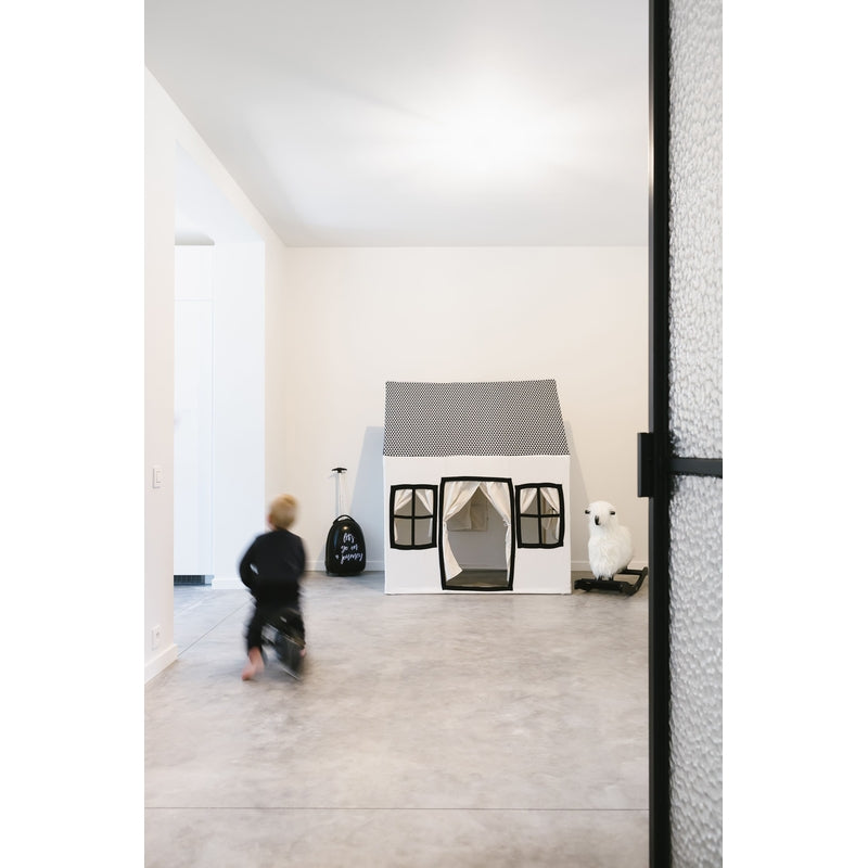 Childhome Cotton Big House - Black & White 125 x 95 x 145