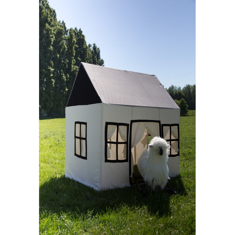 Childhome Cotton Big House - Black & White 125 x 95 x 145