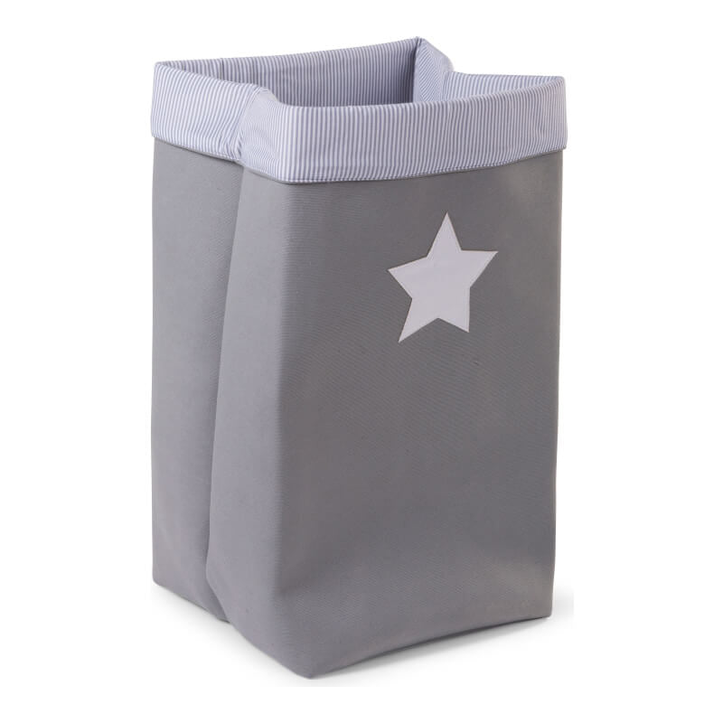 Childhome Storage Basket - Canvas, Grey Stripes