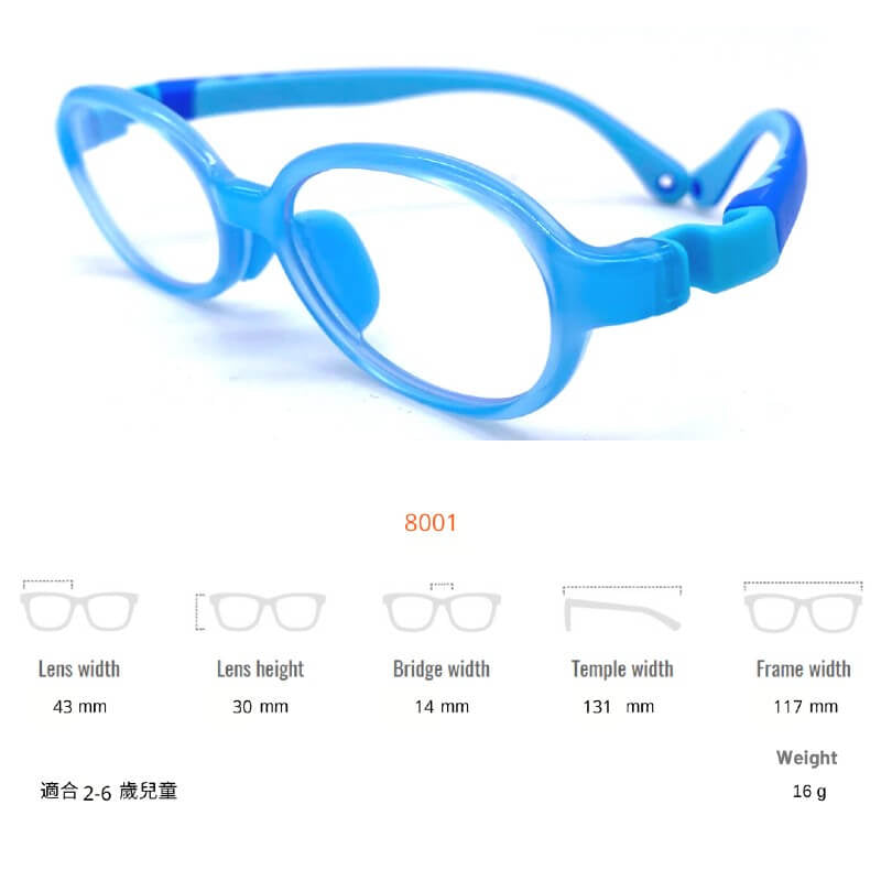 ProEyes Children's Photochromic Blue Light Blocking Glasses - 8001 Blue