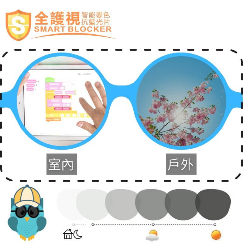 ProEyes Children's Photochromic Blue Light Blocking Glasses - 8005 Pink