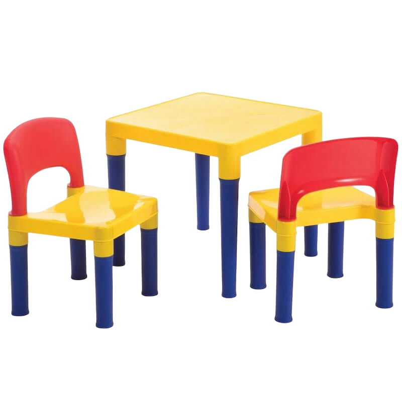 Baby Star x Delsun Children Table and Chair Set - Rainbow