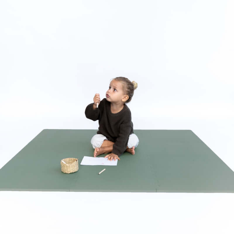 Toddlekind Classic Foam Play Mats 131x131cm - Moss Toddlekind