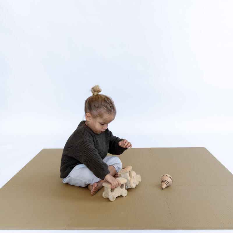 Toddlekind Classic Foam Play Mats 131x131cm - Sandstone Toddlekind