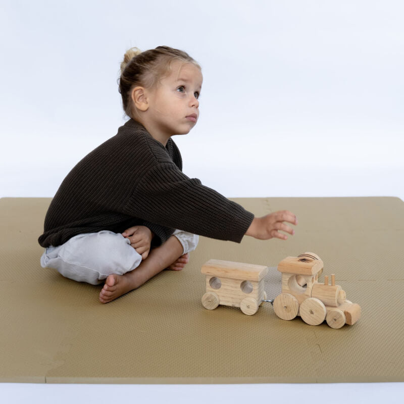 Toddlekind Classic Foam Play Mats 131x131cm - Sandstone Toddlekind