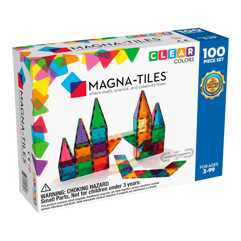 Magna-Tiles Clear Colors 100-Piece Set