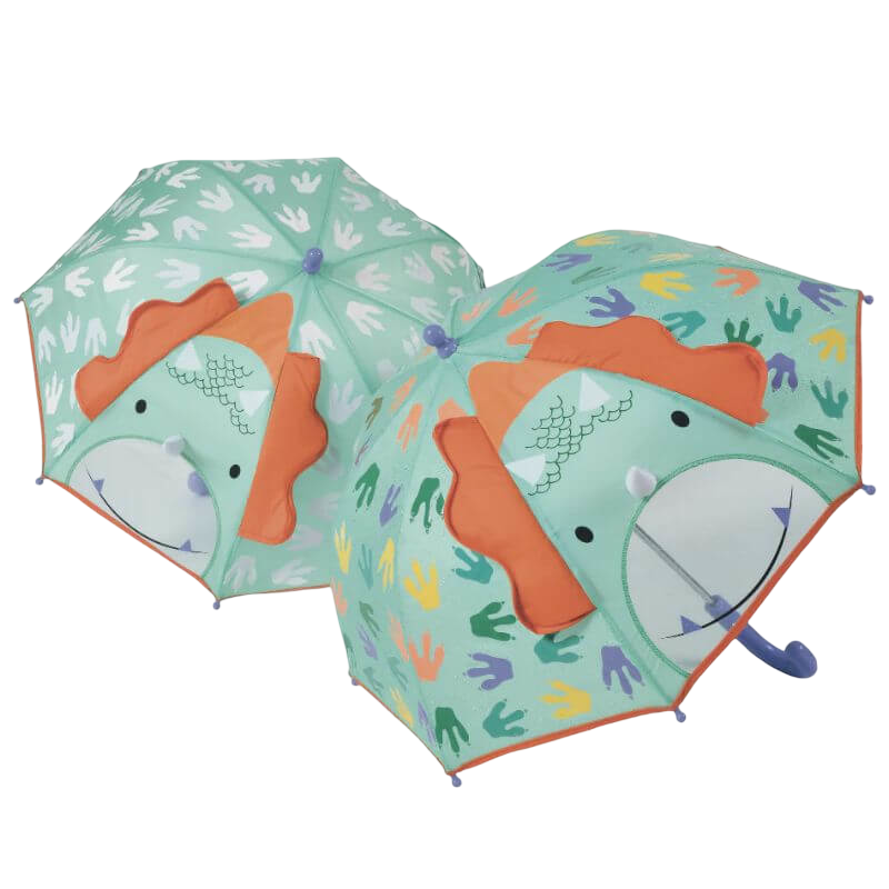 Floss & Rock Colour Changing 3D Umbrella - Dinosaur
