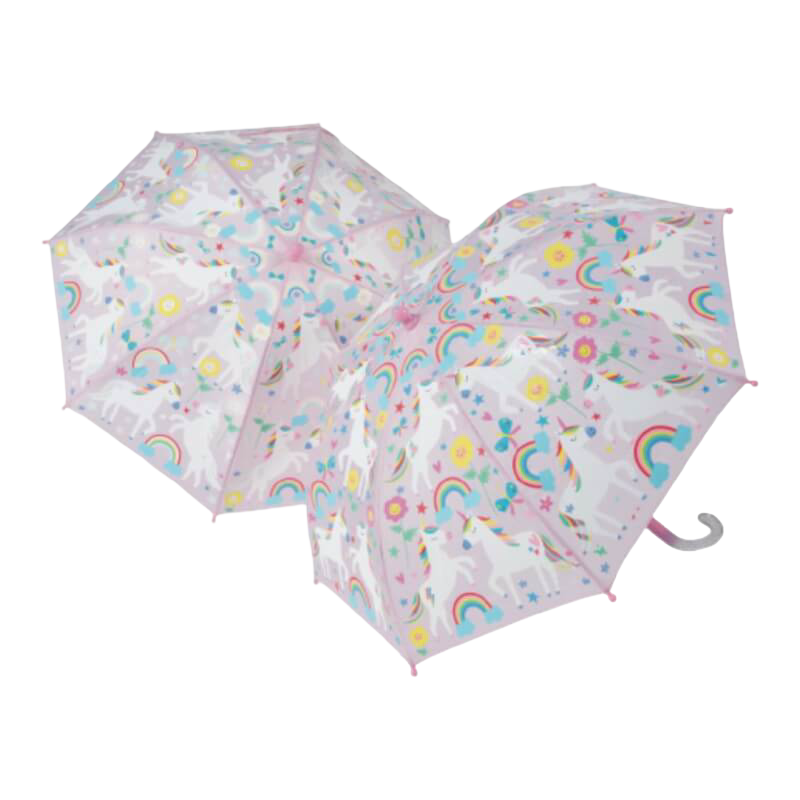 Floss & Rock Colour Changing Umbrella - Rainbow Unicorn