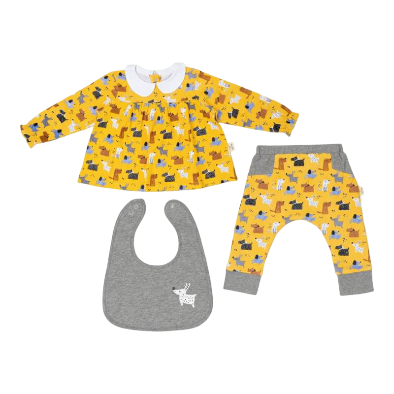 Cotton Pigs Colourful Dogs Teatime Blouse Gift Set