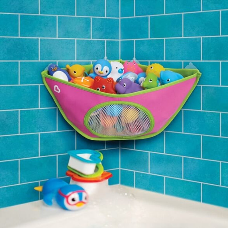 Munchkin High 'n Dry Corner Bath Organizer - Pink