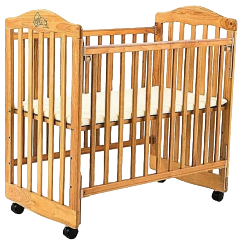 LA Baby 2200S Baby Cot - Brown