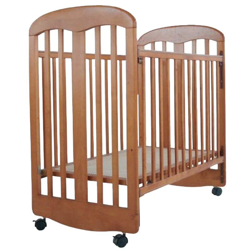 LA Baby 90 Baby Cot - Brown