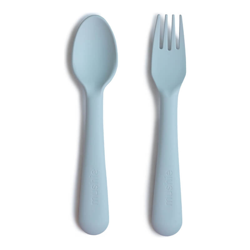Mushie Dinnerware Fork and Spoon Set