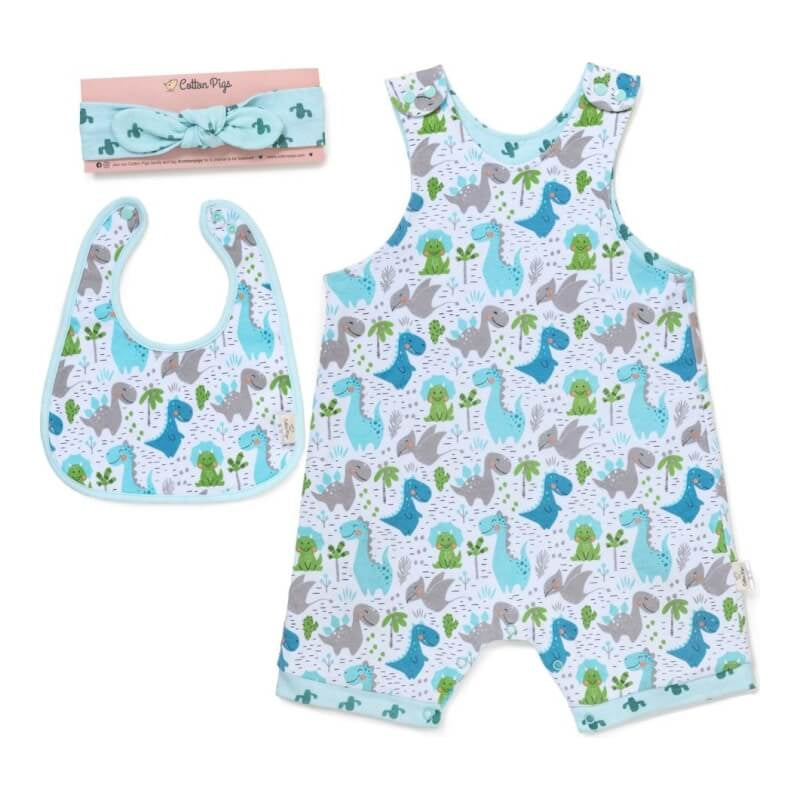 Cotton Pigs Dino and Cactus Gift Set with Headband