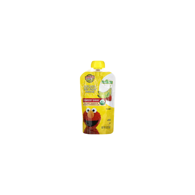 Earth's Best Sesame Street Organic Fruit Yogurt Smoothie 2 Years and Up Strawberry Banana 4.2 oz (120 g)