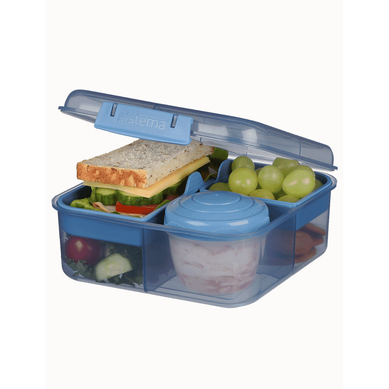 Sistema® Eco-Friendly Bento Cube with Yogurt Pot 1.25L