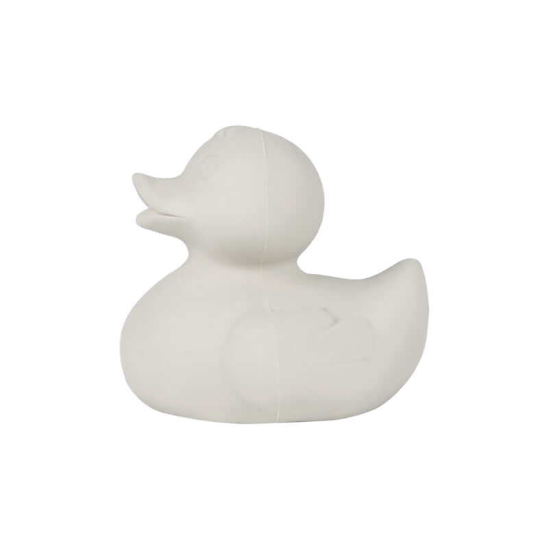 Oli&Carol Teether & Bath Toy - Elvis the Duck - White