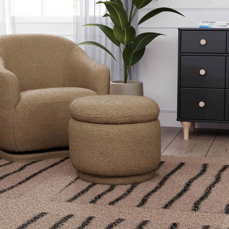 Babyletto Enoki Storage Ottoman - Sand Boucle Babyletto