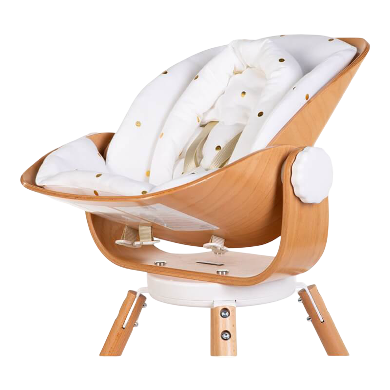 Childhome Evolu 新生兒座椅墊 - 針織布料,金色圓點