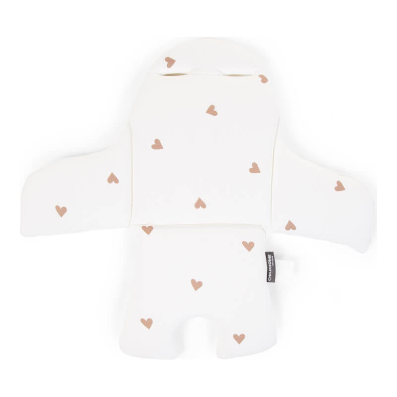 Childhome Evolu Seat Cushion - Jersey, Hearts