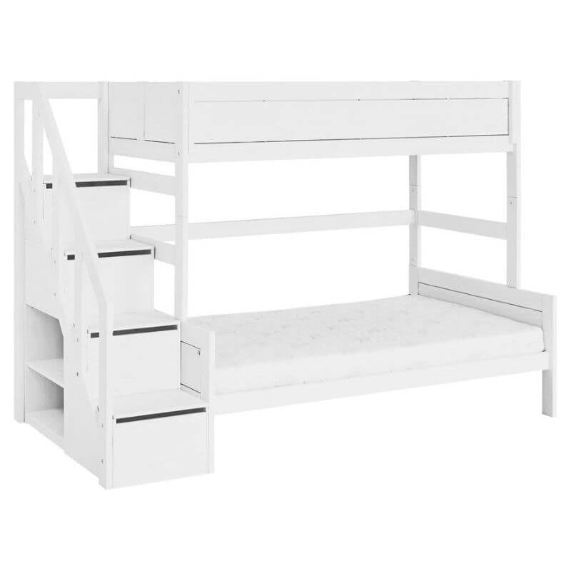 LIFETIME Kidsrooms Family Bunk Bed with Step Ladder 120x200cm & 90x200cm