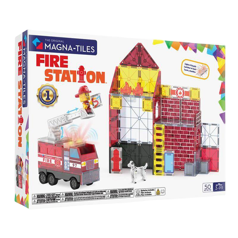 Magna-Tiles Fire Station™ 50 Piece Set Magna-Tiles