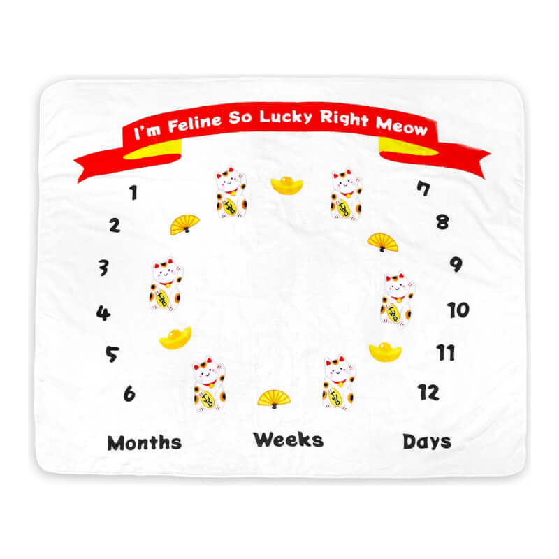 The Wee Bean Fleece Milestone Blanket