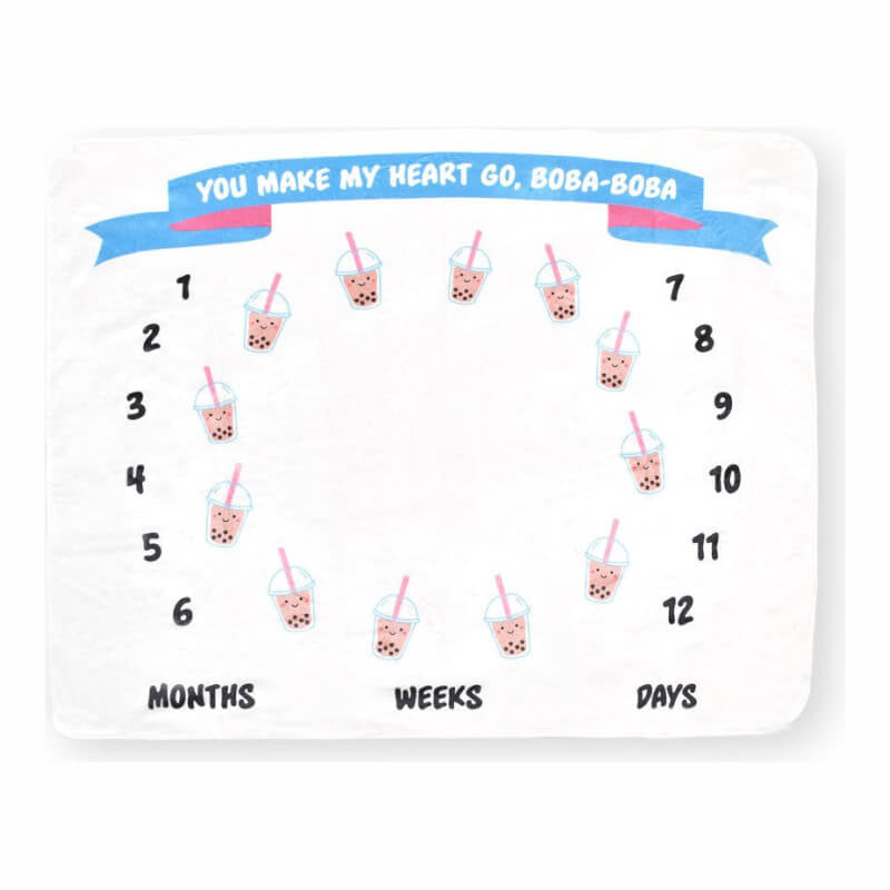 The Wee Bean Fleece Milestone Blanket