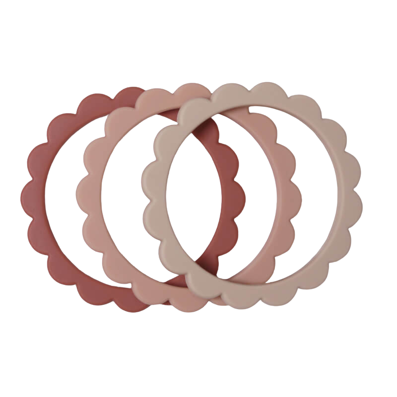 Mushie Flower Teether Bracelet 3-Pack