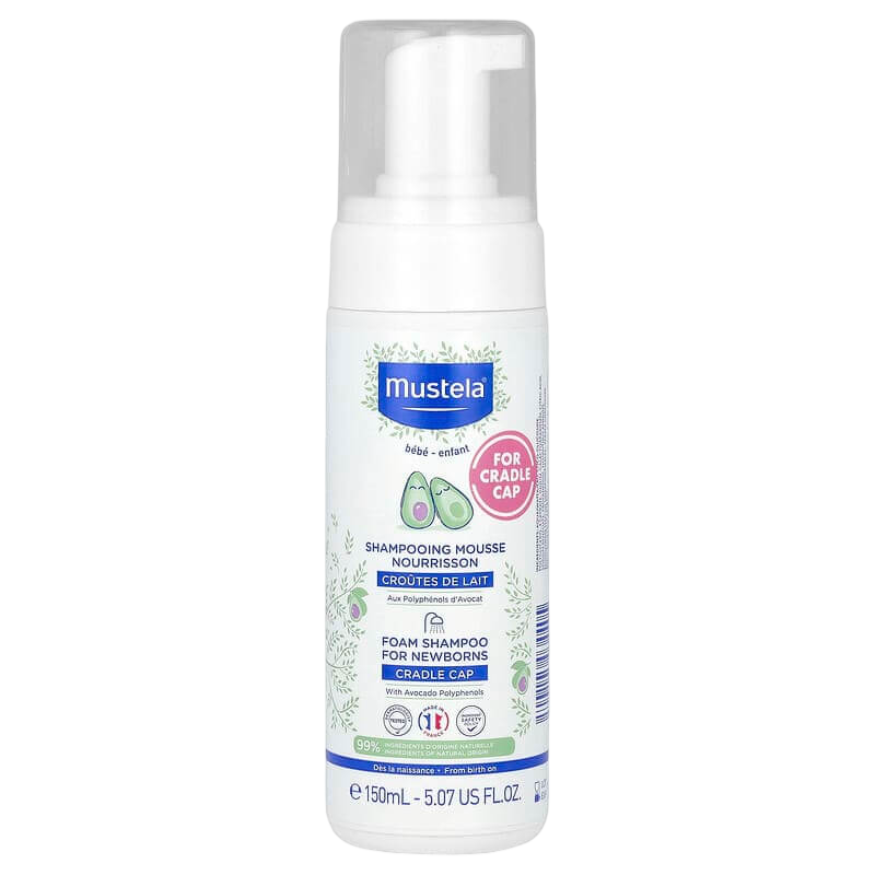 Mustela Foam Shampoo for Newborns with Avocado Polyphenols For Cradle Cap
