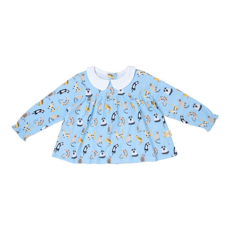 Cotton Pigs Funny Cats Teatime Blouse and Pants Set