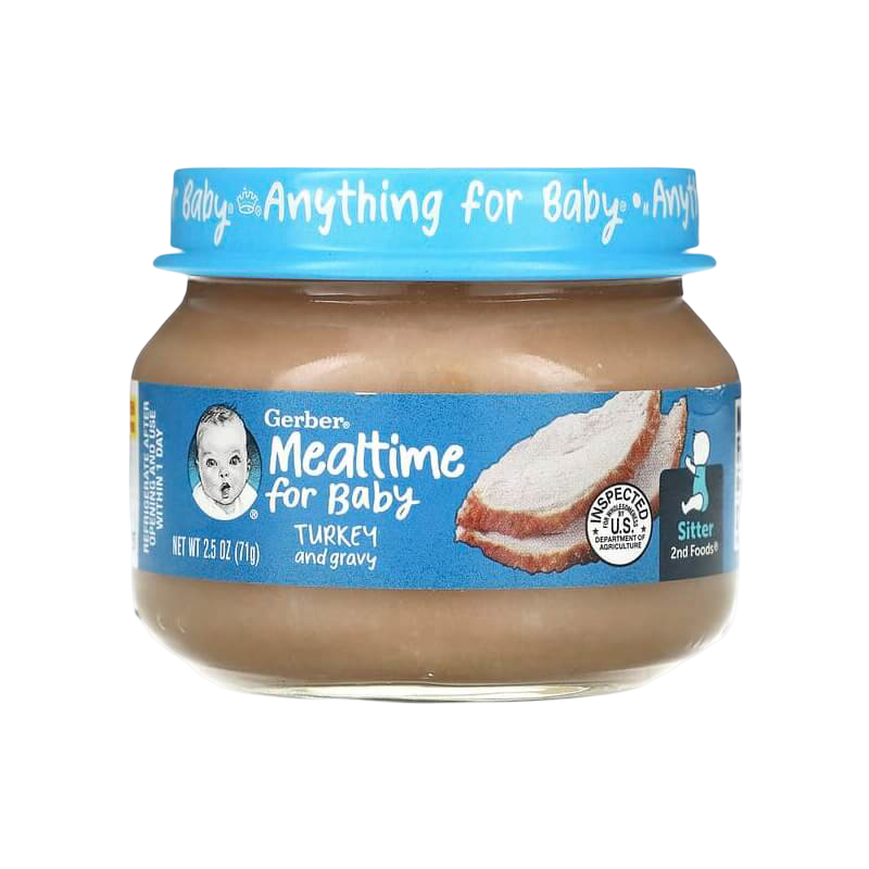 Gerber Mealtime for Baby 2nd Foods Turkey & Gravy 2.5 oz (71 g)
