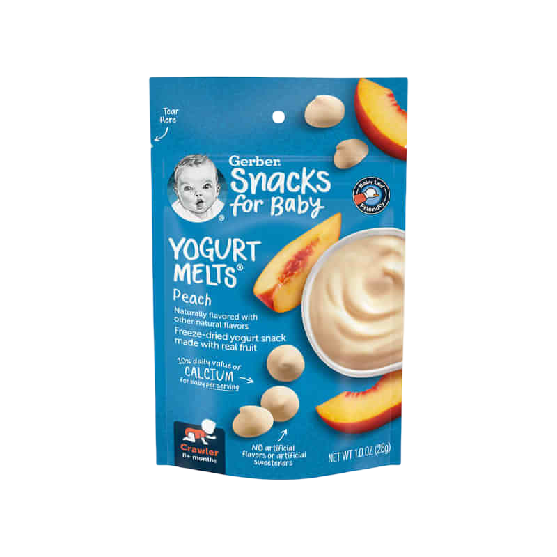 Gerber Snacks for Baby Yogurt Melts 8+ Months Peach 1 oz (28 g)