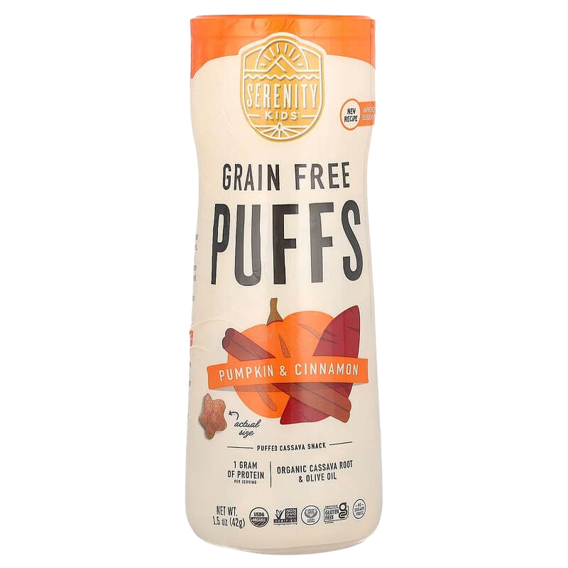 Serenity Kids Grain Free Puffs Pumpkin & Cinnamon 1.5 oz (43 g)