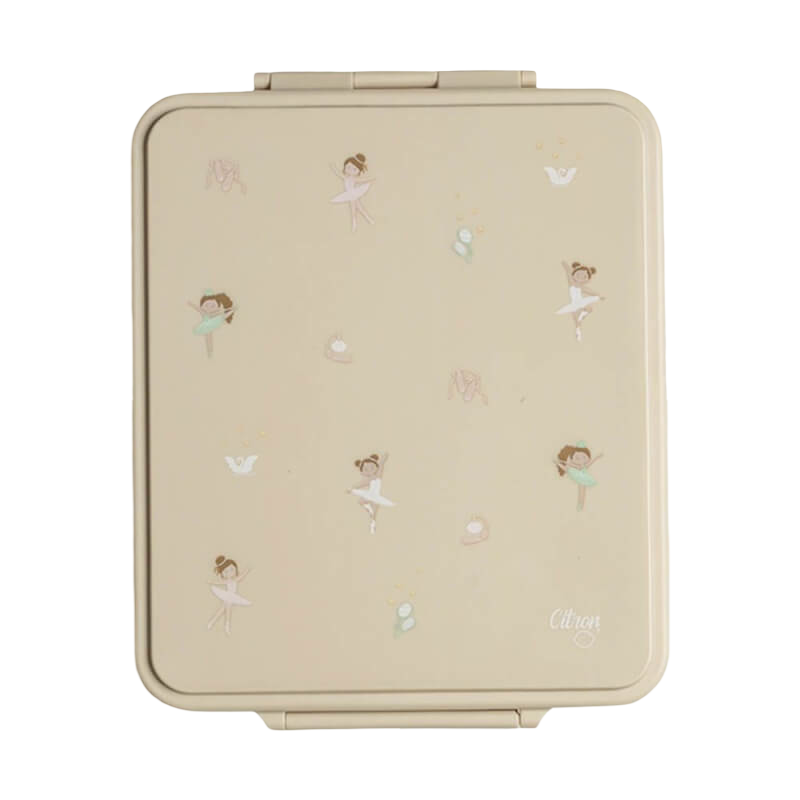 Citron Grand Lunch Box with 4 Compartments and Food Jar - Ballerina Citron