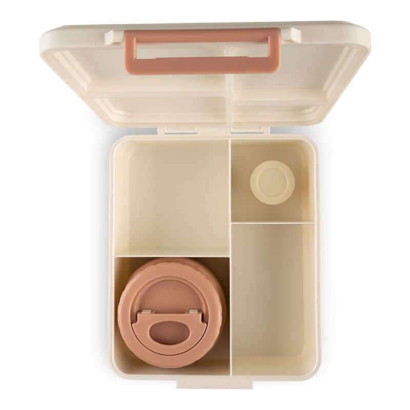 Citron Grand Lunch Box with 4 Compartments and Food Jar - Cherry