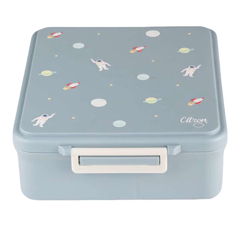 Citron Grand Lunch Box with 4 Compartments and Food Jar - Spaceship